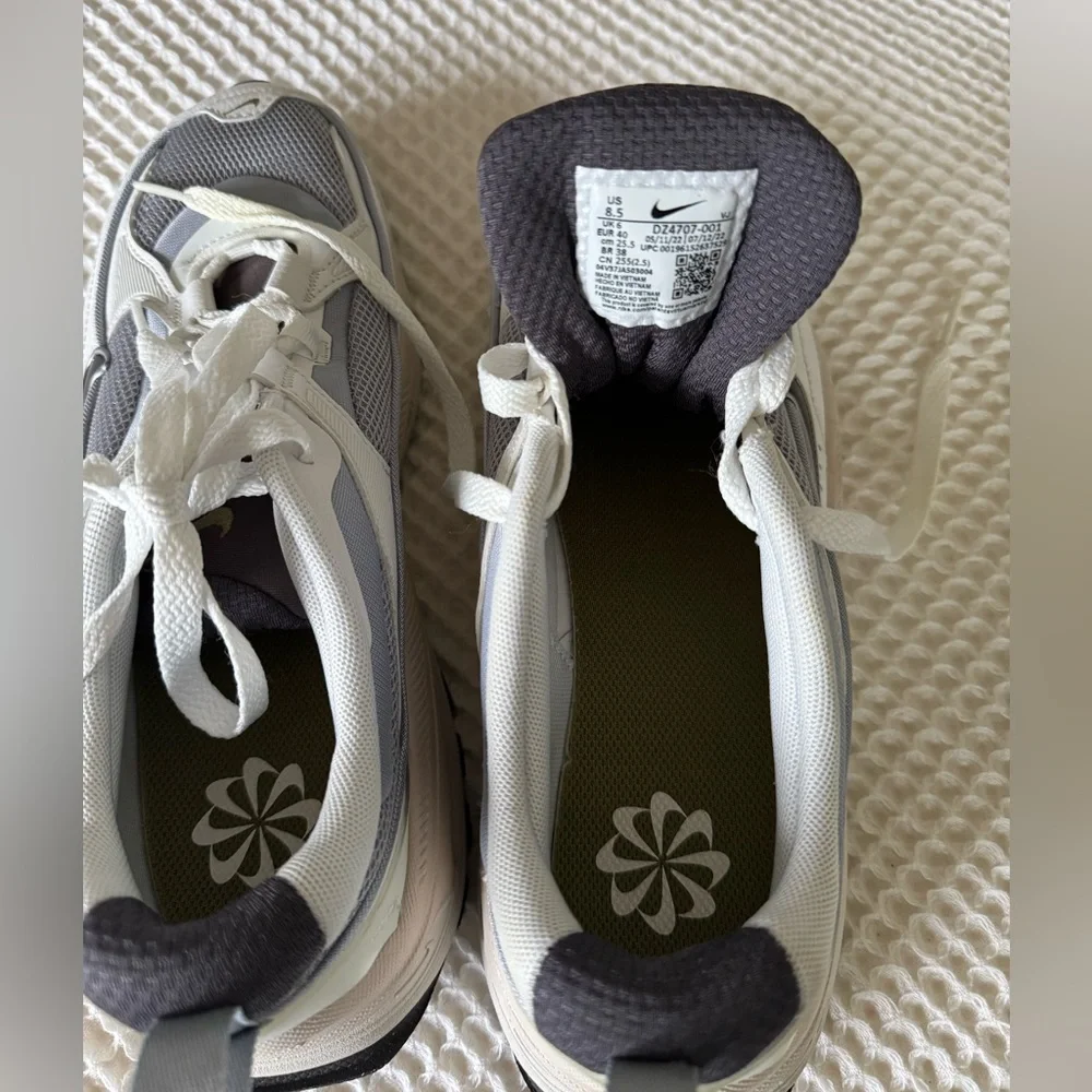 Nike Women's White and Grey Air Max-Inspired Sneakers - Picture 8 of 9